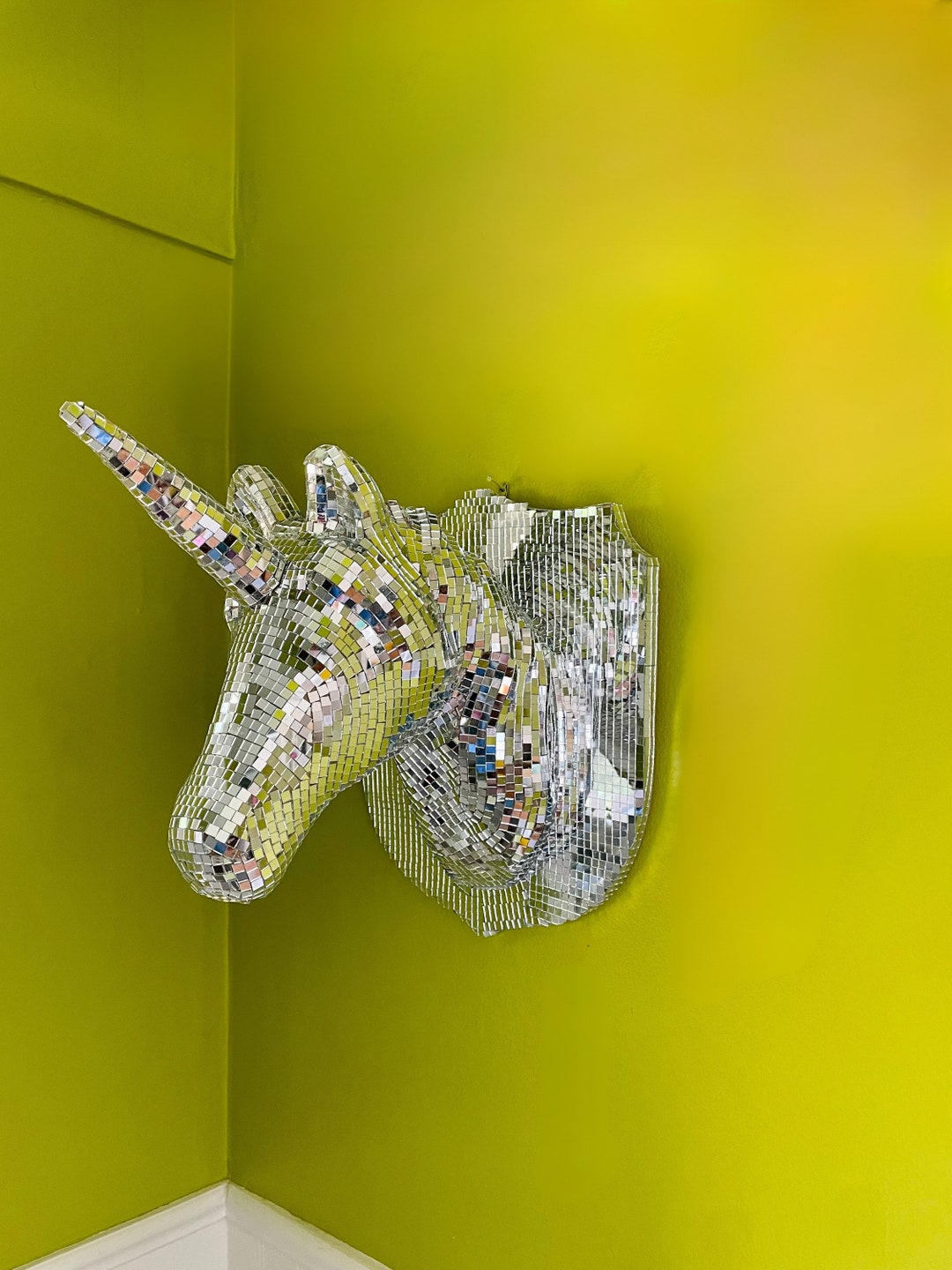 Disco Unicorn Wall Hanging Gift Present Home Decor Etsy