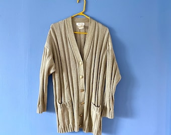 Vintage Escada Gold Wool Cardigan