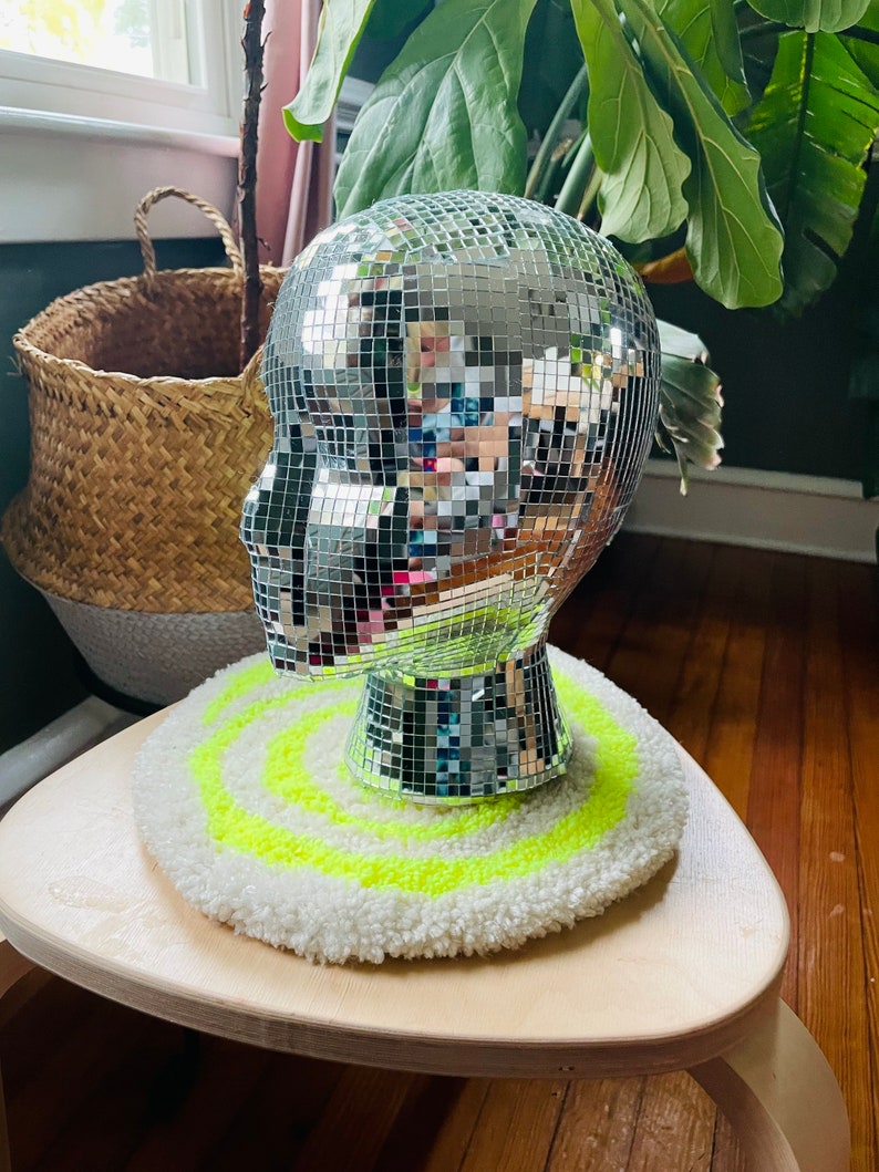 Disco Head Mirror Head Disco Ball Head Mannequin Head Etsy