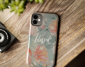 Etui na iPhone'a z motywem błogosławionych kwiatów | Prezent od wiary chrześcijańskiej