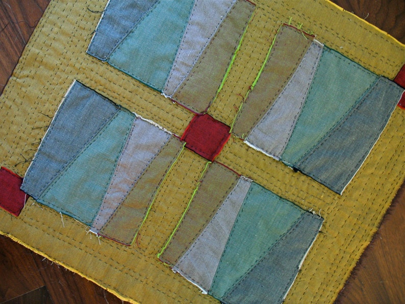 Primitive Modern Quilt image 1