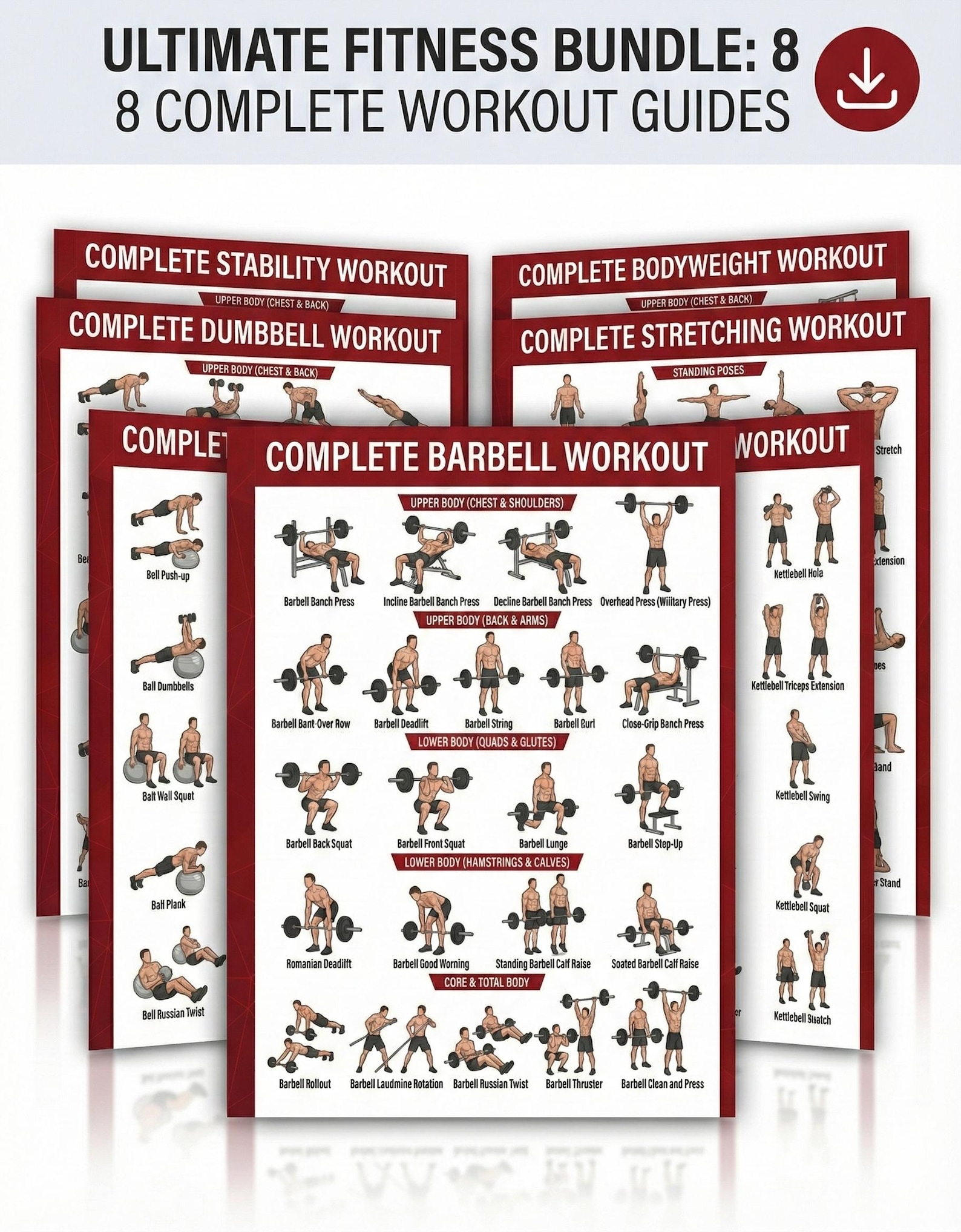 Ultimate Fitness Bundle | 8 Complete Guides | Barbell, Dumbbell ...