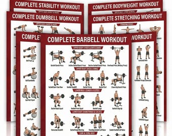 Ultimate Fitness Bundle | 8 Complete Guides | Barbell, Dumbbell, Kettlebell, Bodyweight, Yoga, Resistance, Stretching, Stability | PDF