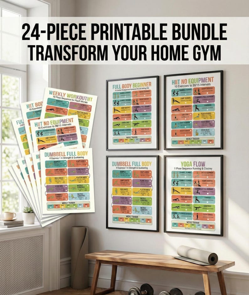 Ultimate Fitness Bundle | 24 Home Fitness Bundle| Barbell, Dumbbell ...