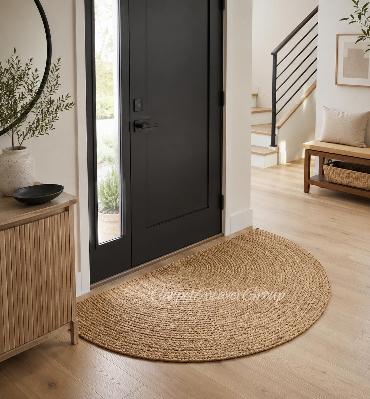 ラグ・カーペット Kyne Stamp Circle Rug by ROOM Black ラグ・カーペット Kyne Stamp Circle Rug by ROOM Black Half Circle