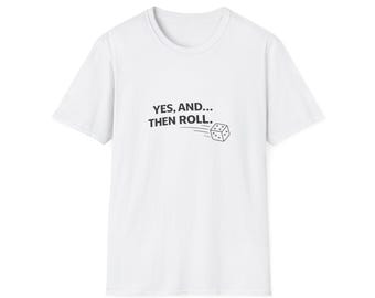 Koszulka „Tak, a potem rzuć” | Koszulka z grą RPG | Koszulka z grą Dice Gamer | Koszulka z narracją RPG | Prezent z gry fabularnej