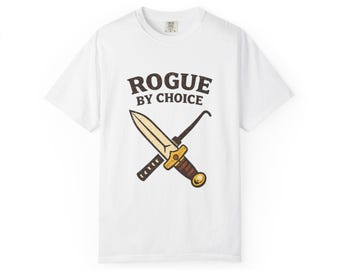 Koszulka Rogue RPG | DnD Stealth Gamer, gra fabularna przy stole, kości retro