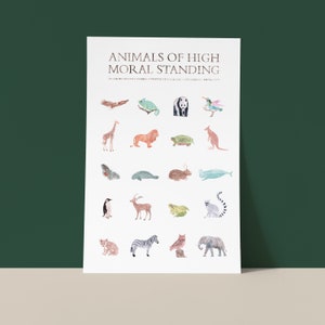 Dieren met een hoge morele status print