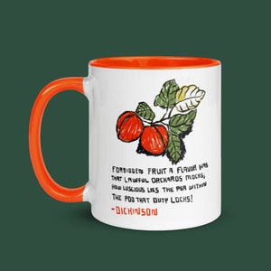 Forbidden Fruit Emily Dickinson Mug with Color Inside