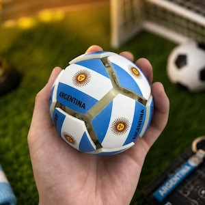 Mini Magnetic Soccer Ball Keyring, Click Fidget Stress Relief Toy, Plastic Football Bag Charm, 15 Country Styles, Soccer Fan Party Gift Idea