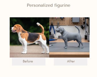 Personalization Custom 3D Printed Dog Figurine Pet Memorial Keepsake for animal Lovers Preserve Precious Memories