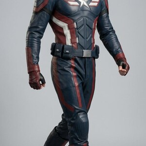 captain america costume, luxury superhero suit, cinematic cosplay replica, avengers leather uniform, steve rogers outfit, winter soldier suit, high quality comic con gear, tactical hero outfit, realistic halloween costume, custom superhero leather, tailored cosplay suit, movie accurate replica, professional cosplay gear, endgame suit replica