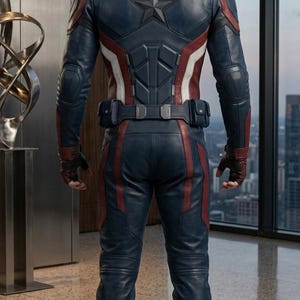 captain america costume, luxury superhero suit, cinematic cosplay replica, avengers leather uniform, steve rogers outfit, winter soldier suit, high quality comic con gear, tactical hero outfit, realistic halloween costume, custom superhero leather, tailored cosplay suit, movie accurate replica, professional cosplay gear, endgame suit replica