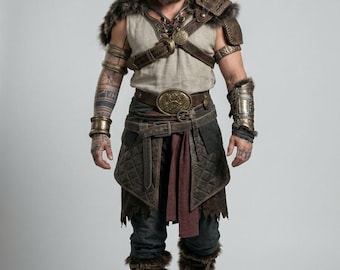 Wikinger Krieger Kostüm - Barbarian Cosplay Vollrüstung Set