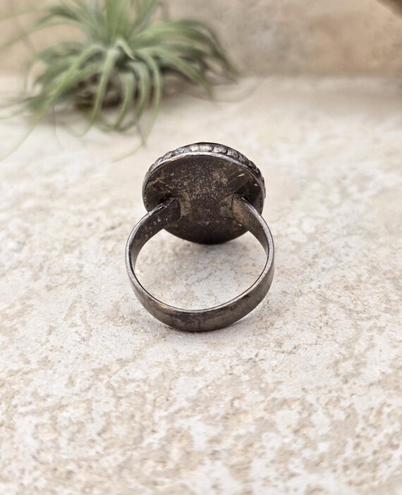 Fire Agate Sterling Silver Ring, Southwestern Han… - image 5