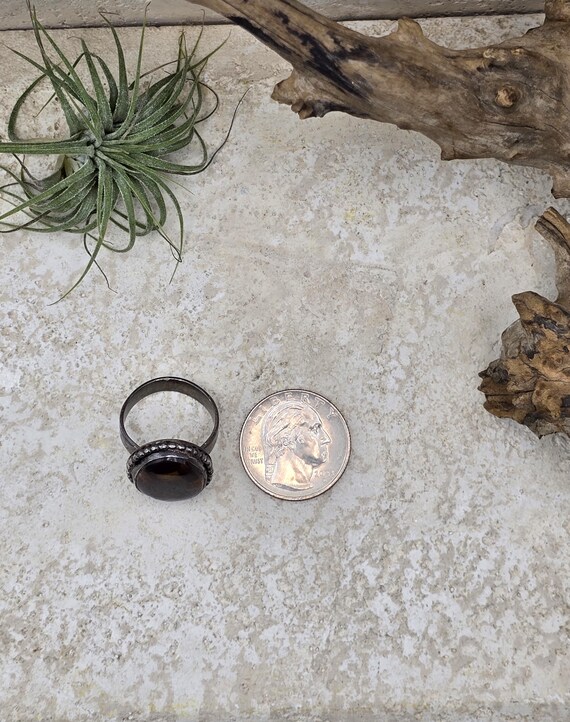 Fire Agate Sterling Silver Ring, Southwestern Han… - image 12