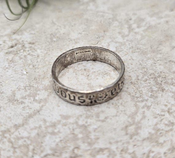 Floral Scrollwork Sterling Silver Ring: Ornate Em… - image 2