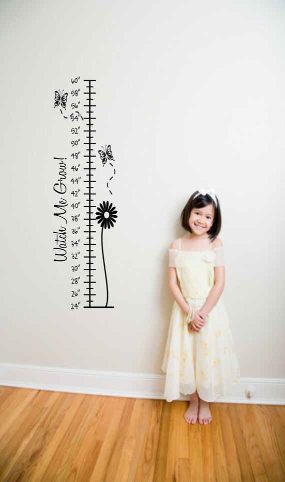 Items similar to Wall Decal A childs growth chart on Etsy