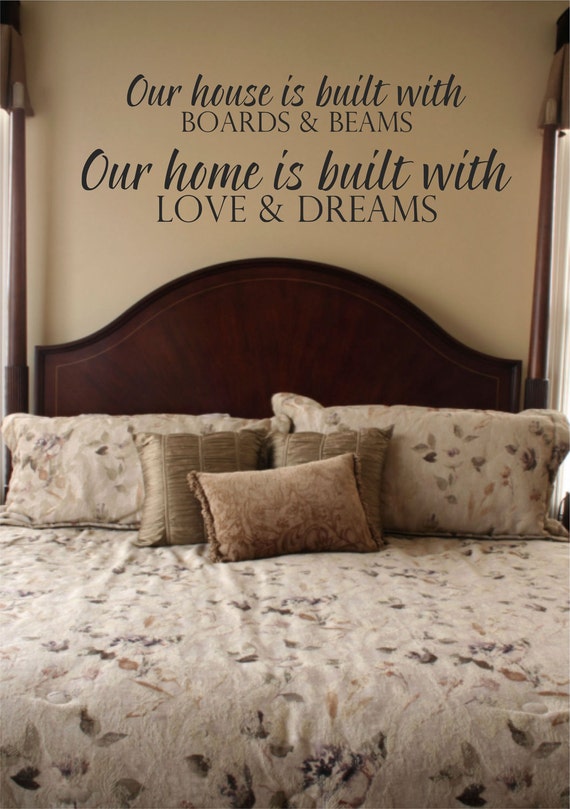 Items similar to Vinyl Wall Decal Our house is built with boards and