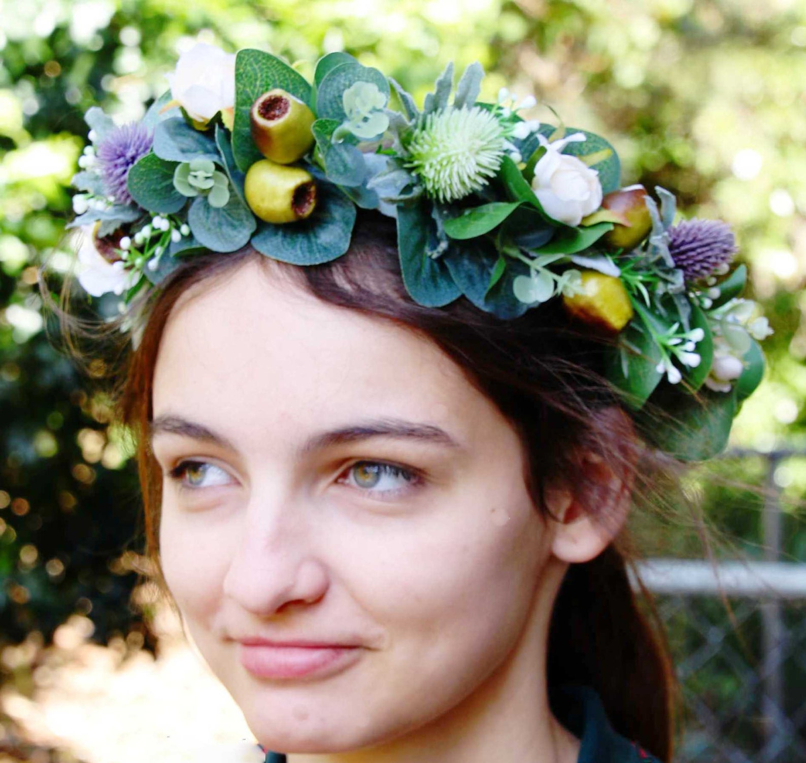 Silk Flower crown. Bride bridesmaid flowergirl hair crown. Etsy