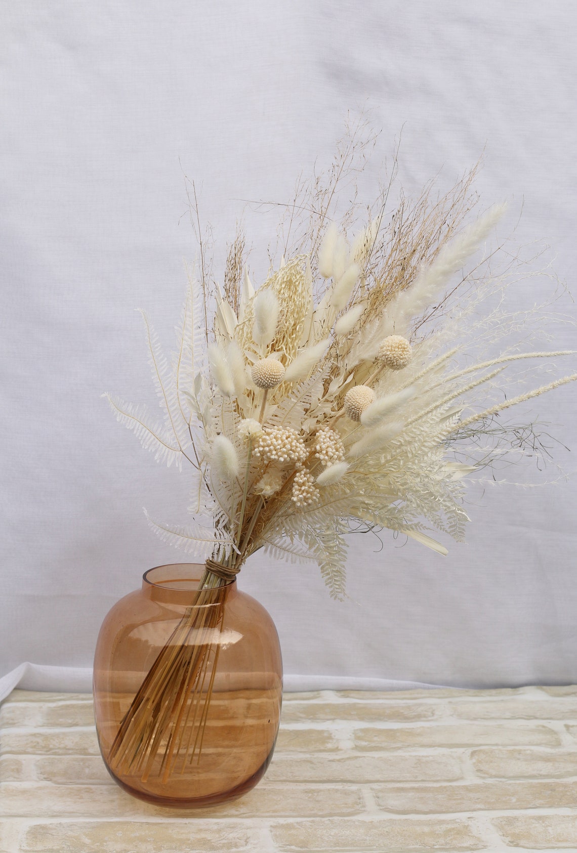 Ramo de flores secas. Todas las flores blancas secas Etsy