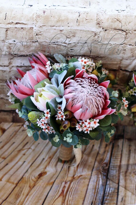 protea bridesmaid bouquets
