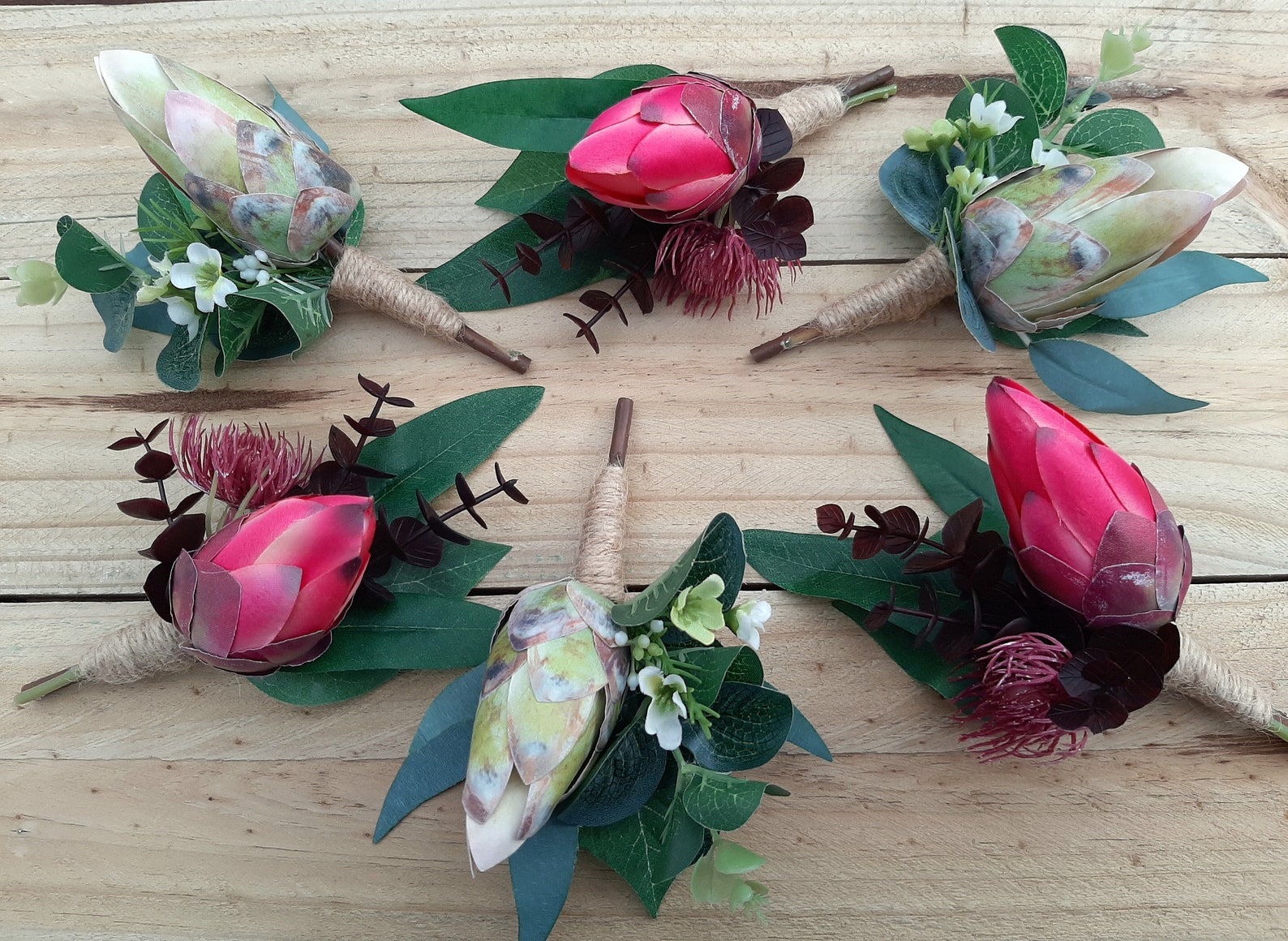 Protea Buttonhole Boutonniere Groom Groomsmen Father of Etsy Australia