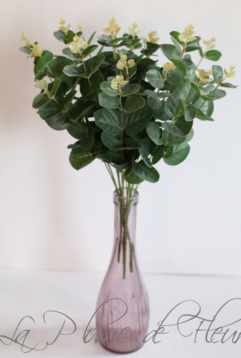 20 individual gum stems in total Home decor table centerpieces gum leaves DIY weddings bouquets spinning gum Artificial Eucalyptus