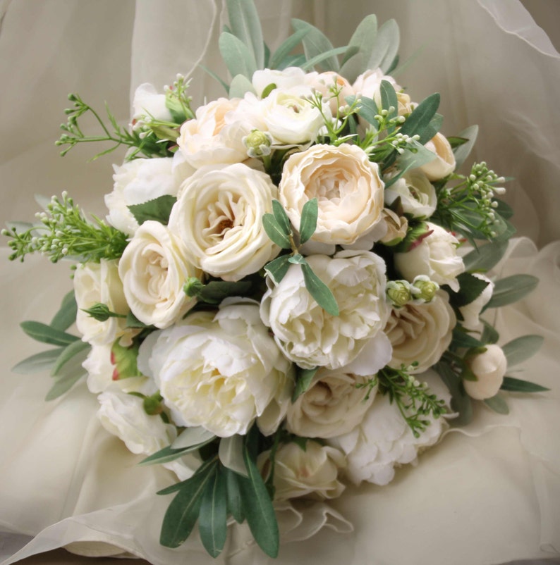 Silk Wedding Bouquet Boho Bouquet Bridal Bouquet Silk Etsy