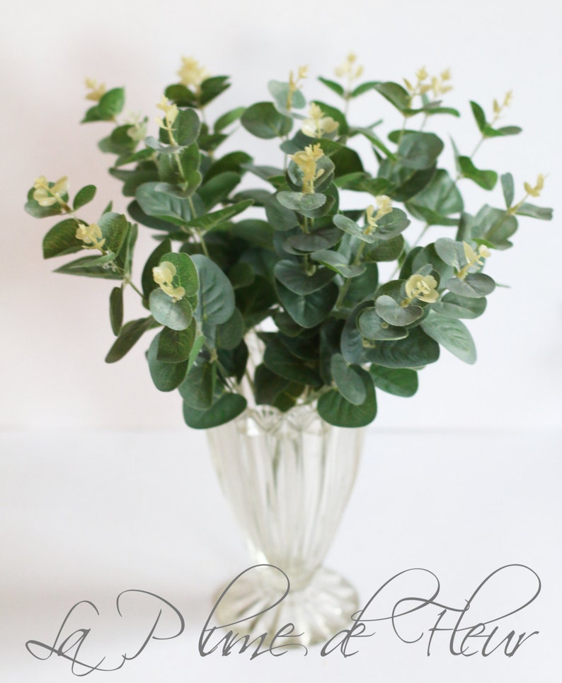 20 individual gum stems in total Home decor table centerpieces gum leaves DIY weddings bouquets spinning gum Artificial Eucalyptus