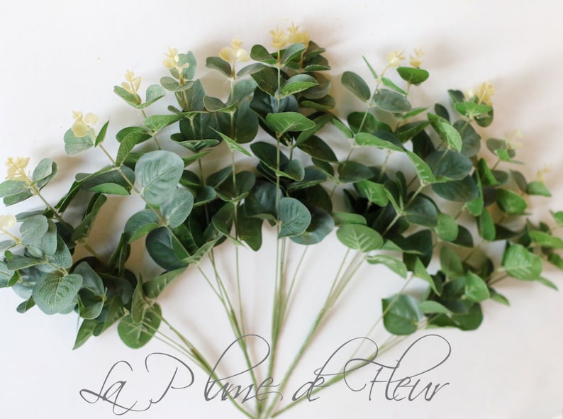 20 individual gum stems in total Home decor table centerpieces gum leaves DIY weddings bouquets spinning gum Artificial Eucalyptus