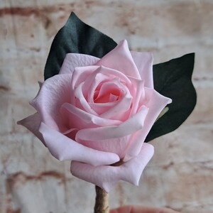 Real touch rose Buttonhole for groom, groomsmen. Fresh touch Boutonniere, lapel pin. Realistic roses. White Cream Pink Peach Red Roses image 4