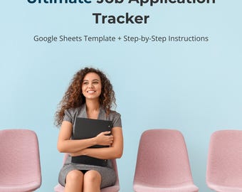 Job Application Tracker Google Sheets | Job Search Spreadsheet | Interview Tracker | Career Organizer