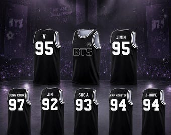 Op maat gemaakt K-pop basketbalshirt/tanktop – Geschikt voor dames, tieners en heren; gepersonaliseerd fancadeau, ARMY-shirt, concertoutfit