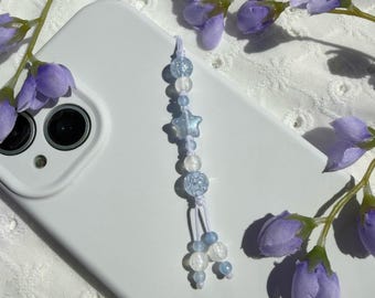 Blue Shooting Star Phone Charm | Digital Camera Charm | Keychain by Marikka Makes