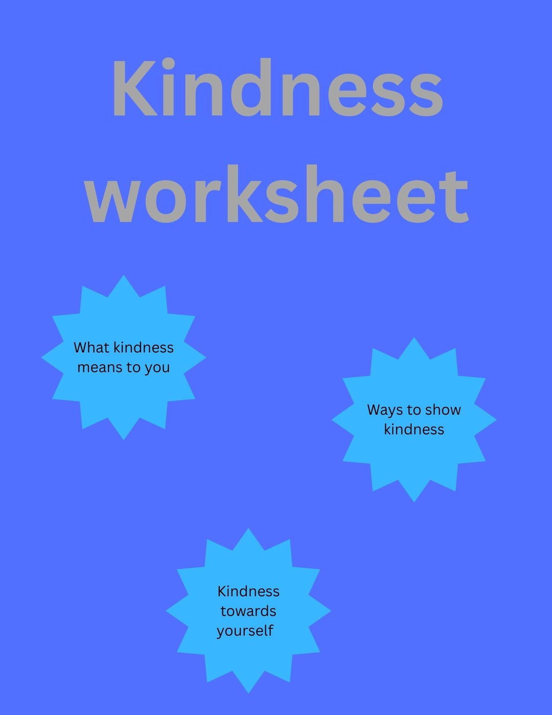 Each Kindness Worksheet.pdf Worksheet on Kindness Digital Download Pdf - Etsy