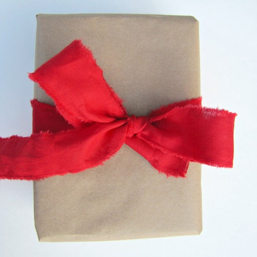 Red Fabric Ribbon for Gift Wrapping this Christmas.