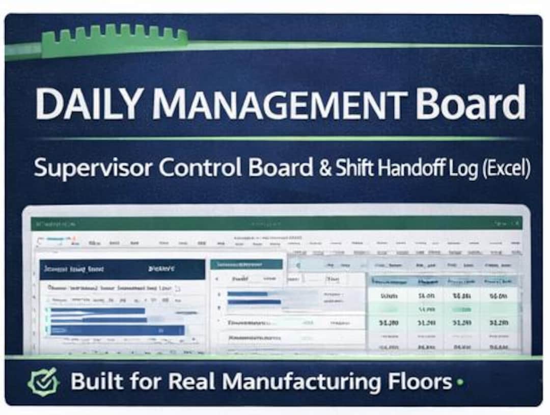 Lean Manufacturing Daily Management Board | Supervisor Control Board ...