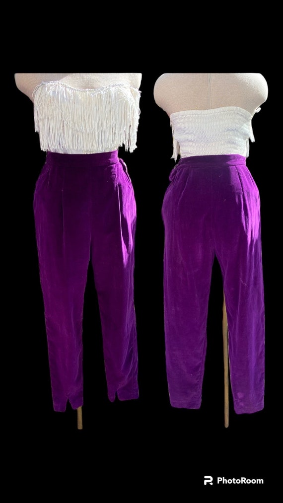 50s “Diva” purple velvet pants NY