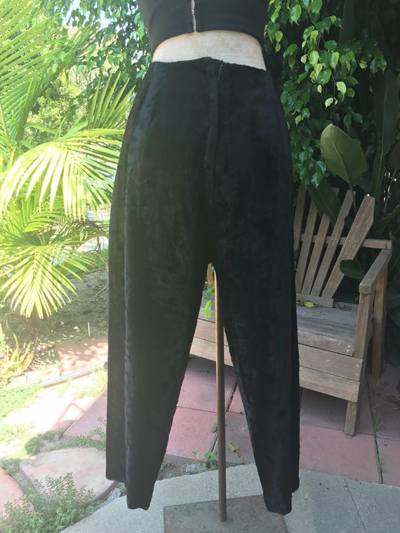 50's Vintage Saks Fifth Avenue black velvetteen ca