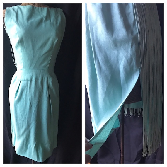 baby blue fringe dress