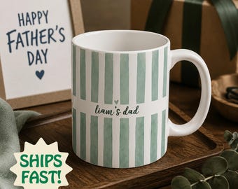 Taza personalizada para papá, taza de café personalizada para papá, taza para el papá de Liam, regalo del Día del Padre, regalo para papá primerizo, taza para papá, regalo para papá