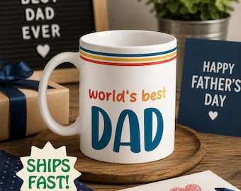 Taza personalizada para papá, Taza "El mejor papá del mundo", Regalo del Día del Padre, Taza de café personalizada para papá, Regalo de cumpleaños para papá