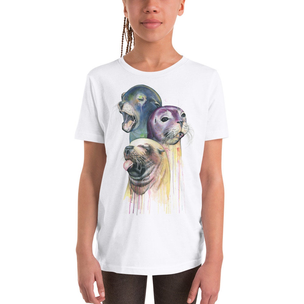 Robben Kinder T Shirt Seehund T Shirt Grafik Aquarell T Shirt Etsy