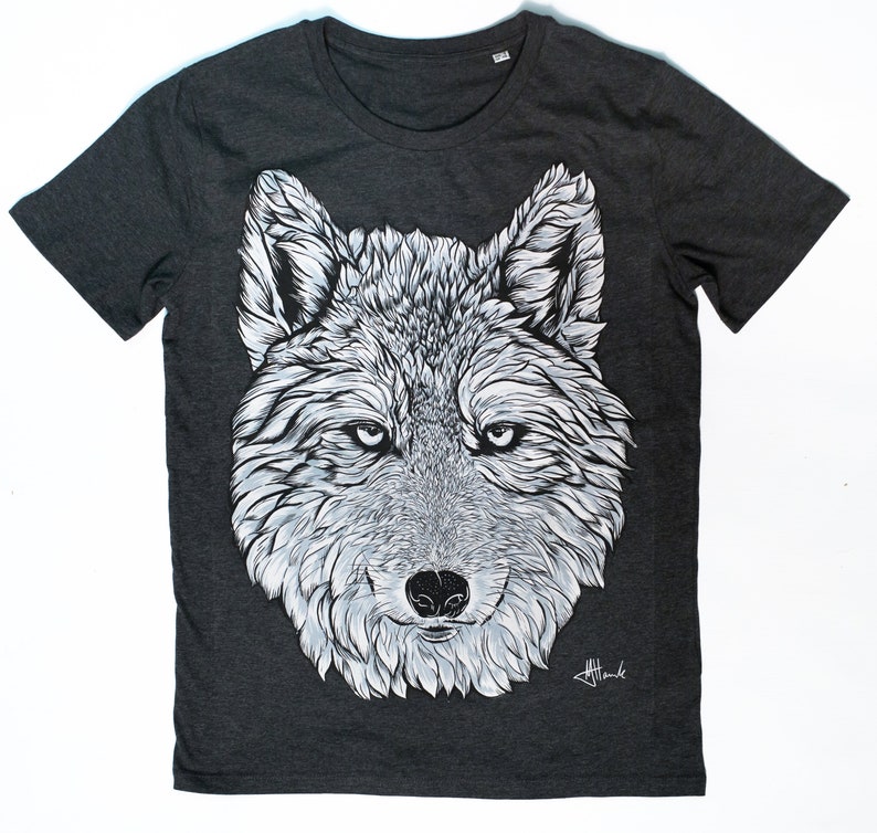 WOLF T Shirt Wolf Design Wolf Dog Graphic Tee Tshirt Animal Teen Wolf