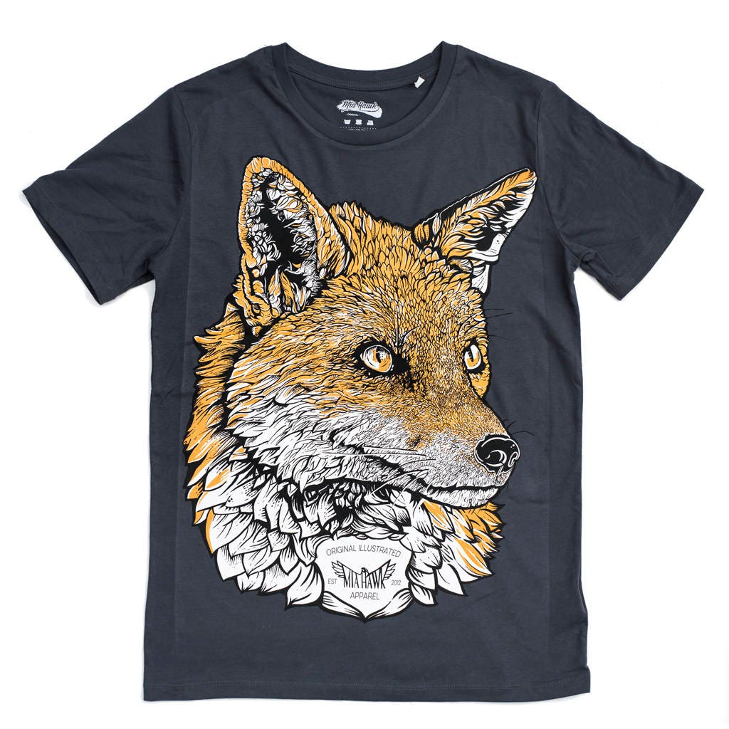 Fox T Shirt Gift for Him Fox Shirt Fox Illustration Animal T - Etsy