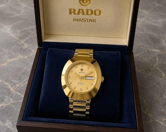 Vintage Rado Diastar Automatik Herren Armbanduhr vergoldetes Zifferblatt Swiss Made