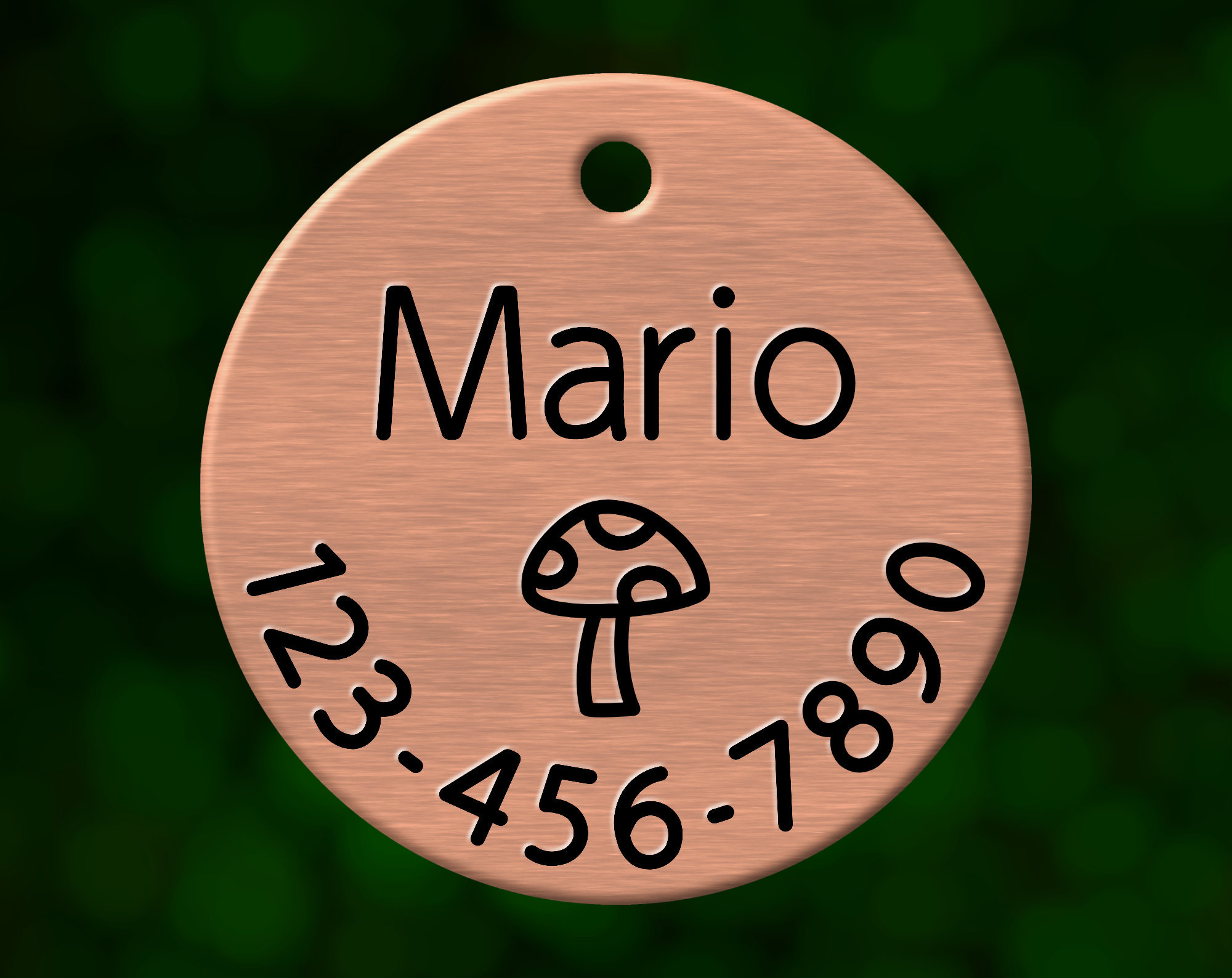 Grow Up Mushroom Personalize Colors And Your Pet Info Cute Dog Pet ID Tag