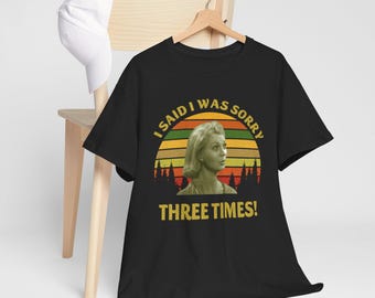 Camiseta "Un tranvía llamado deseo", camiseta vintage "Dije que lo sentía tres veces" de Blanche DuBois, camiseta unisex con cita de películas