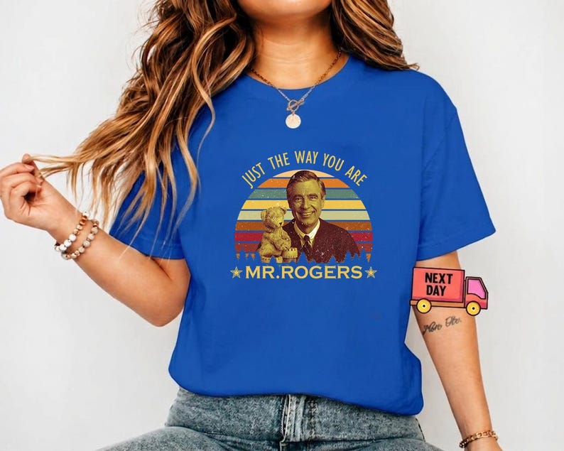 Fred Rogers Just The Way You Are Mr Rogers Vintage T-Shirt, Movie Quote Unisex T Shirt image 8